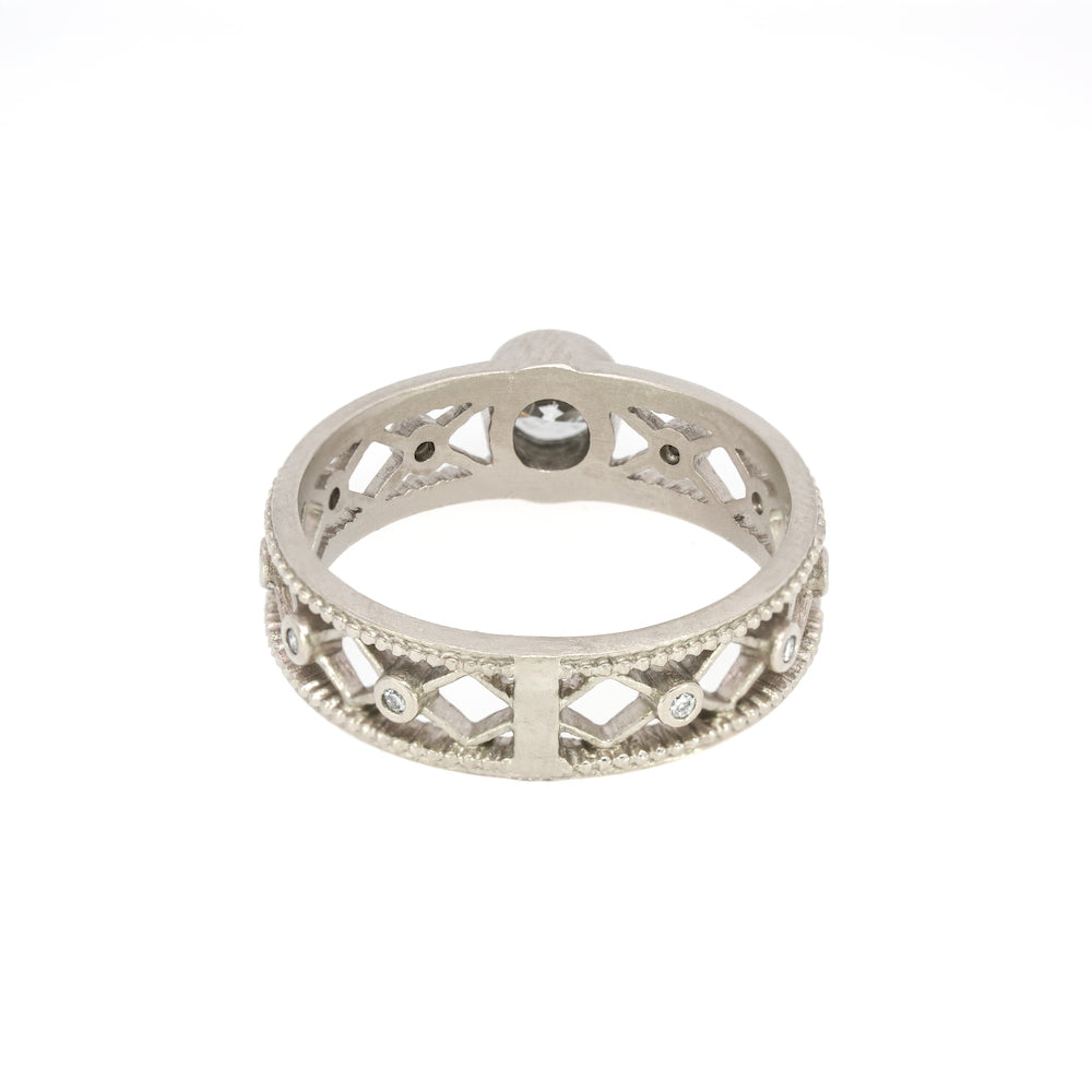 Diamond Trellis Studded Ring - Magpie Jewellery