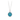 Sterling Silver talisman necklace with a bright blue background depicting two daisies touching together at their stems