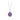 Sterling Silver talisman necklace with a bright violet background depicting two daisies connected at their stems.