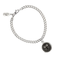 Chain Bracelet with a Sterling Silver talisman depicting two daisies touching at their stems