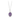 Sterling Silver necklace with a Violet background under a talisman depicting a raven standing over a crown with a banner reading "Flecti Non Frangi"