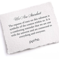 A Pyrrha Note describing the we are stardust talisman. It reads, "The expanse of stars on this talisman is symbolic of the cosmos within us. It is a comforting reminder that we are one with the universe and are connected to everything and everyone."