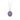Sterling Silver necklace with a violet background under a talisman depicting two ravens side by side with a heart between them with a ring connecting at the top