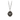 Sterling silver Necklace featuring a talisman depicting 2 crows crossing eachother with a heart between them and their beaks connected by a ring 