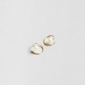 14k gold filled spiral wire earrings with freshwater pearl caps