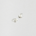 sterling silver spiral wire earrings with freshwater pearl caps