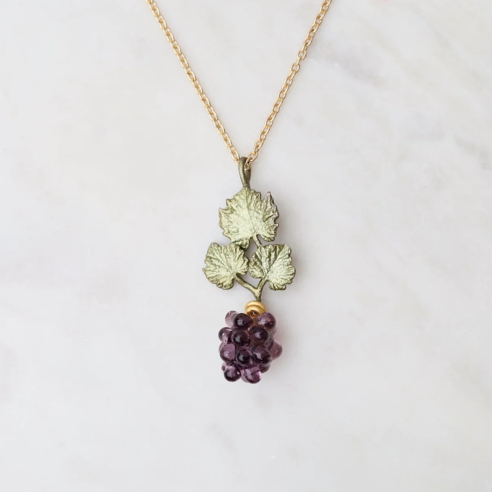 Wild Grape Vine Dainty Pendant Necklace