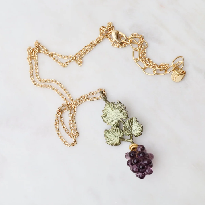 Wild Grape Vine Dainty Pendant Necklace