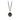 Black Sterling Silver Necklace with a 14k yellow gold talisman depicting a Butterfly flying over a field of varying flora and plants
