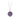 Sterling SIlver talisman necklace with a bright violet background depicting a butterfly slying over a field of varying flora and plants