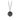 Sterling Silver Necklace with a talisman depicting a Butterfly above a large field of flowers and plants.