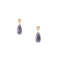14K gold-plated brass Jupiter Earrings Featuring Iolite