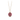 14k Yellow gold talisman necklace with a bright red background depicting a Large lock in the shape on a heart above a key with a ribbon that says "You Hold The key"