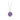 Sterling Silver necklace with a violet background under a talisman depicting a heart wrapped in ribbons that read out, "you live in my heart"