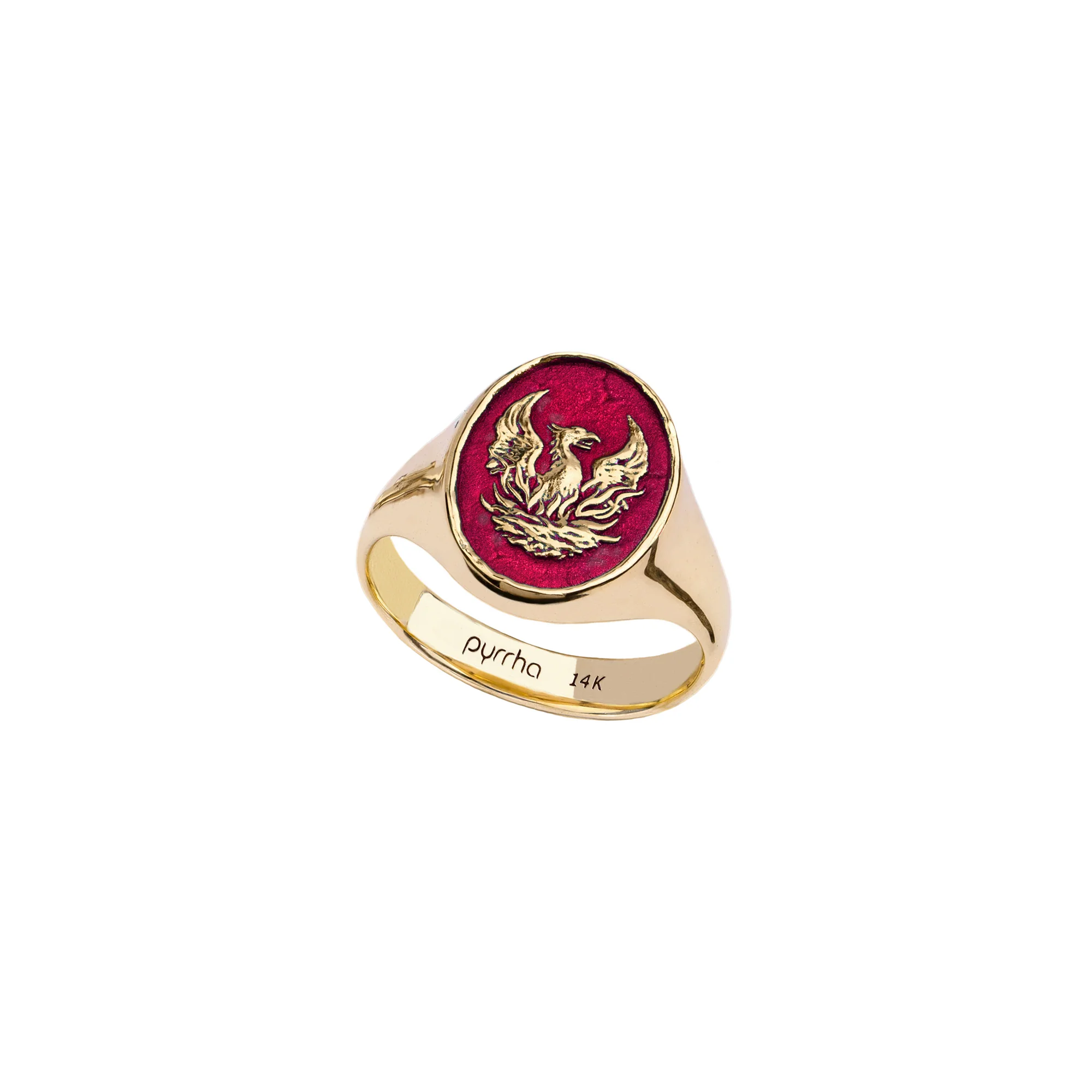 Fire Within 14K Gold Signet Ring - True Colors | Magpie Jewellery