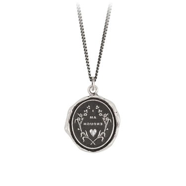 I Am Enough Diamond Set Talisman | Magpie Jewellery