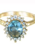 Vintage Rosetta with 1.66ct Oval Sapphire