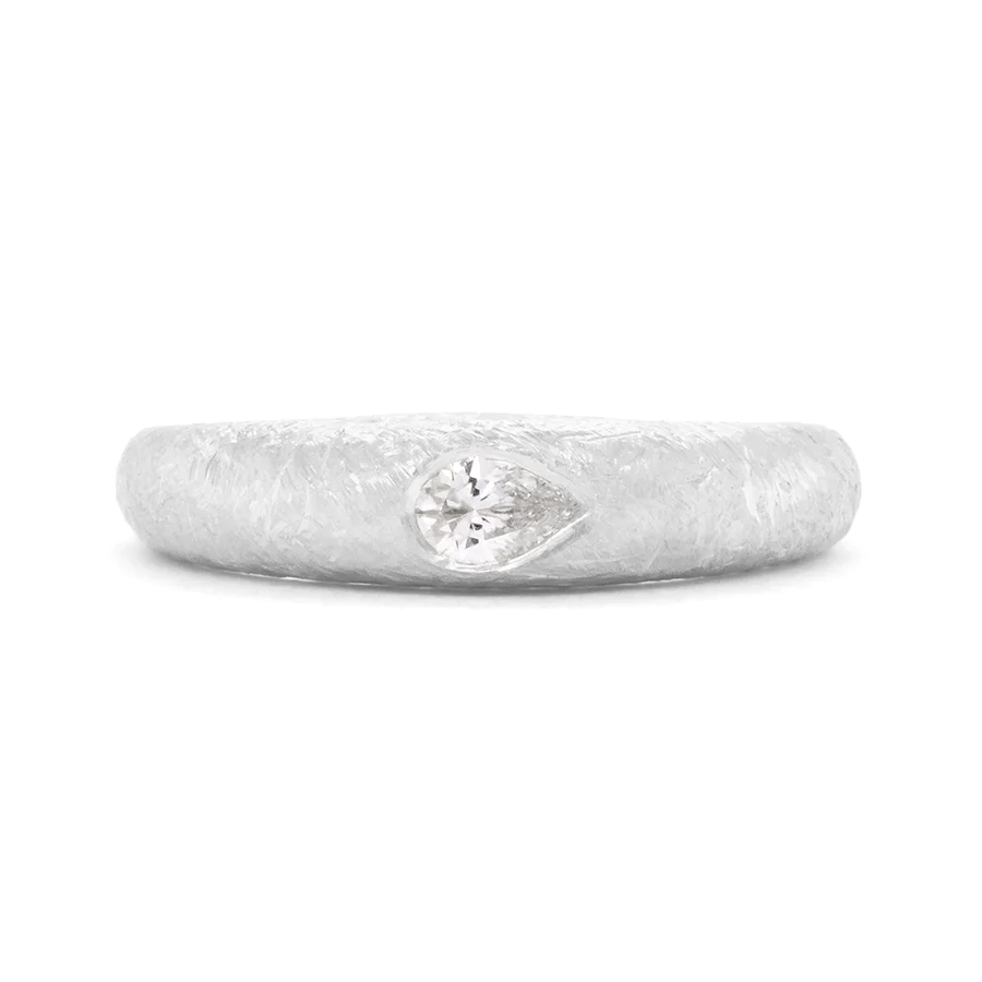 Pear Diamond 'Boulder' Bombe Ring | Magpie Jewellery