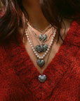 Jellyfish Large Puffed Hearts Talisman | Magpie Jewellery