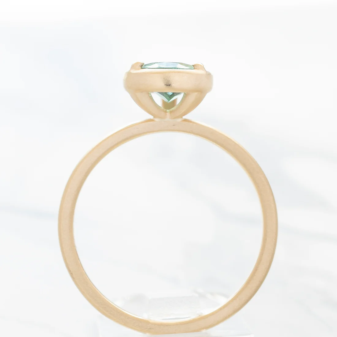No.30 &#39;Archive&#39; 1.49ct Pear Green Tourmaline Ring | Magpie Jewellery