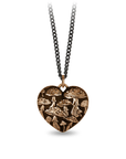 Mushroom Large Puffed Hearts Talisman | Magpie Jewellery