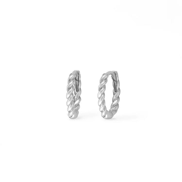 Braided Huggie Hoop Earrings