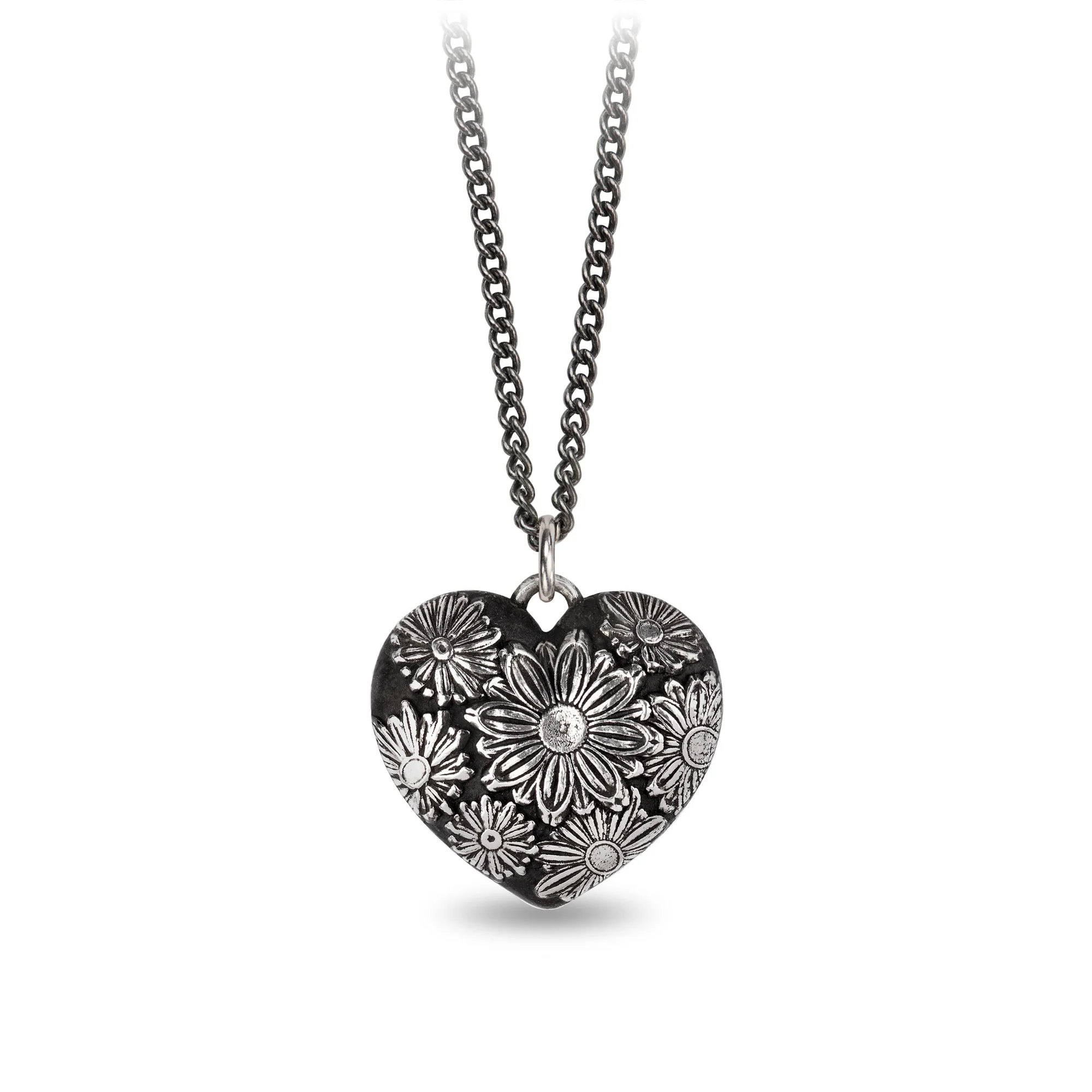 Daisy Large Puffed Hearts Talisman | Magpie Jewellery