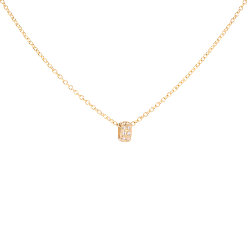 Diamond Pave &#39;Boulder&#39; Bead Necklace | Magpie JewelleryDiamond Pave &#39;Boulder&#39; Bead Necklace | Magpie Jewellery
