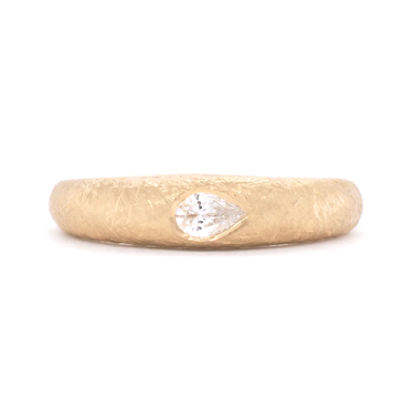 Pear Diamond 'Boulder' Bombe Ring | Magpie Jewellery