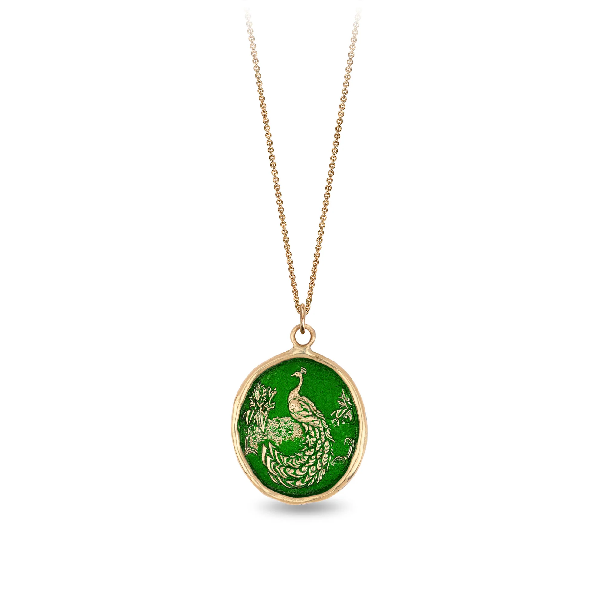 Peacock 14K Gold Talisman - True Colors | Magpie Jewellery