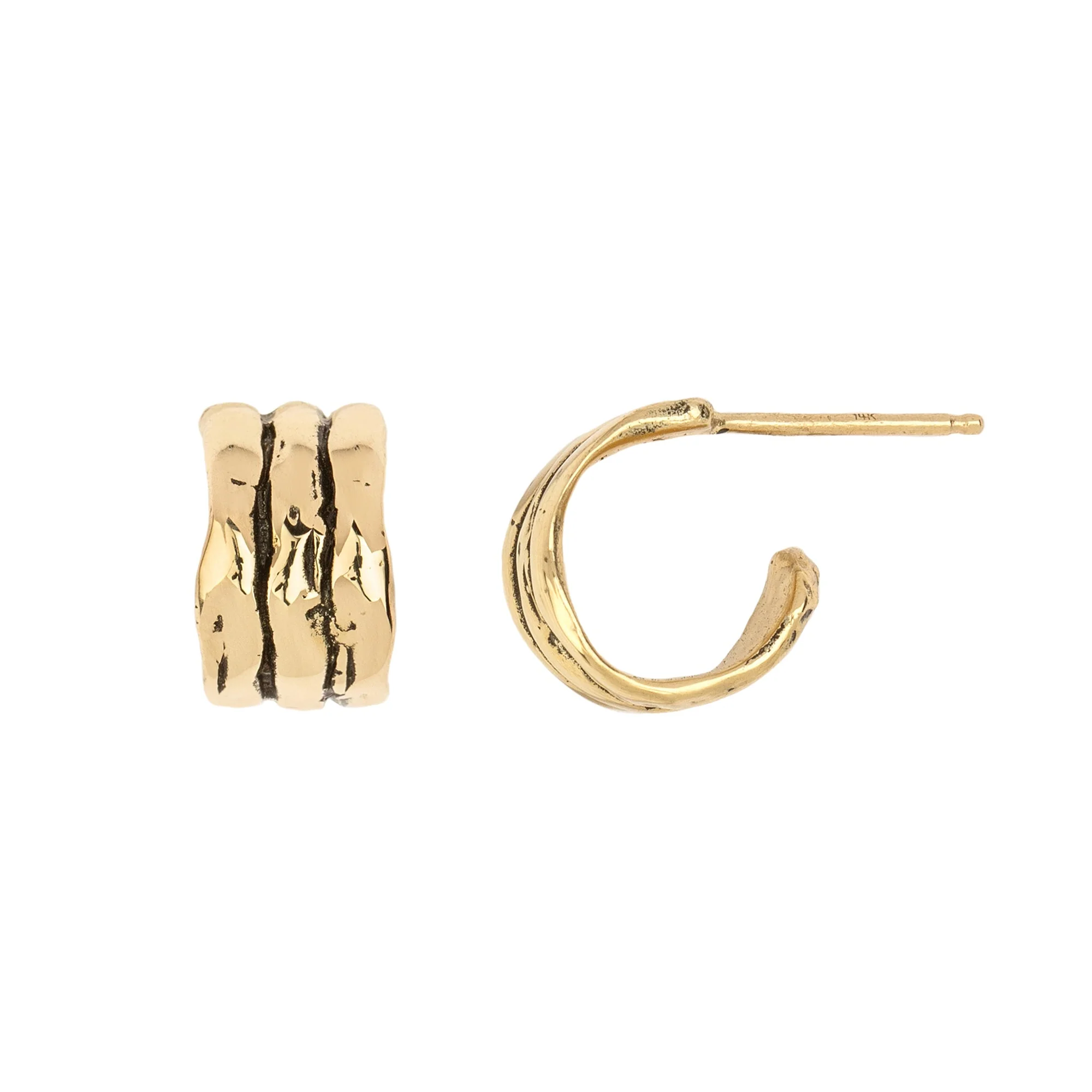 Solid 14K Gold Huggie Earring | Magpie Jewellery