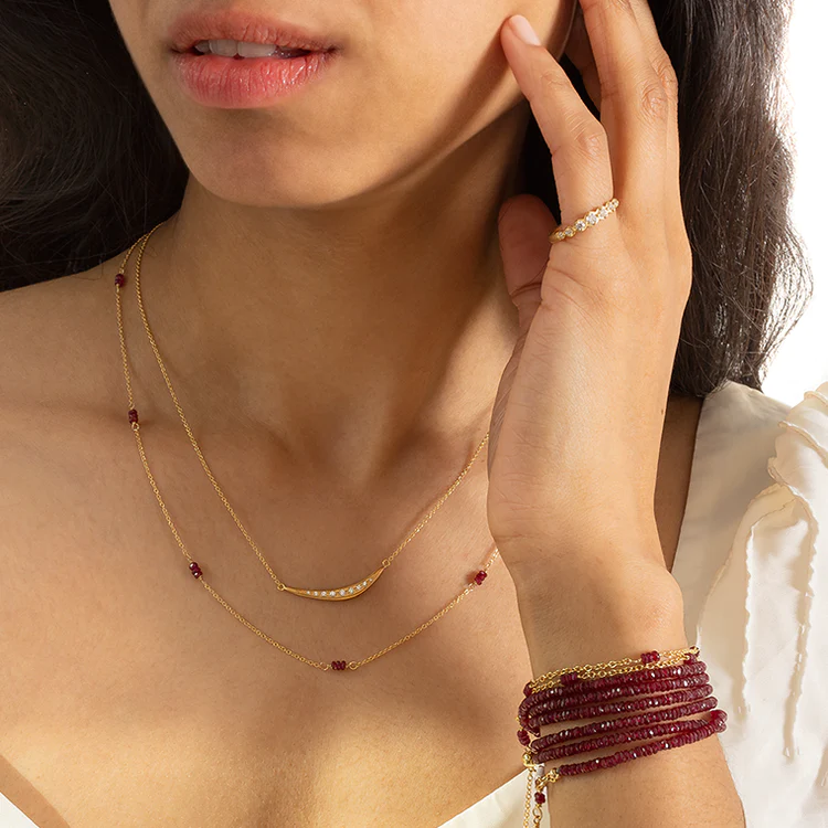 Sapphire station necklace online