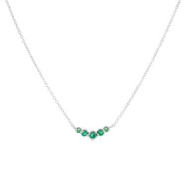 Small Graduated Emerald Necklace | Magpie Jewellery