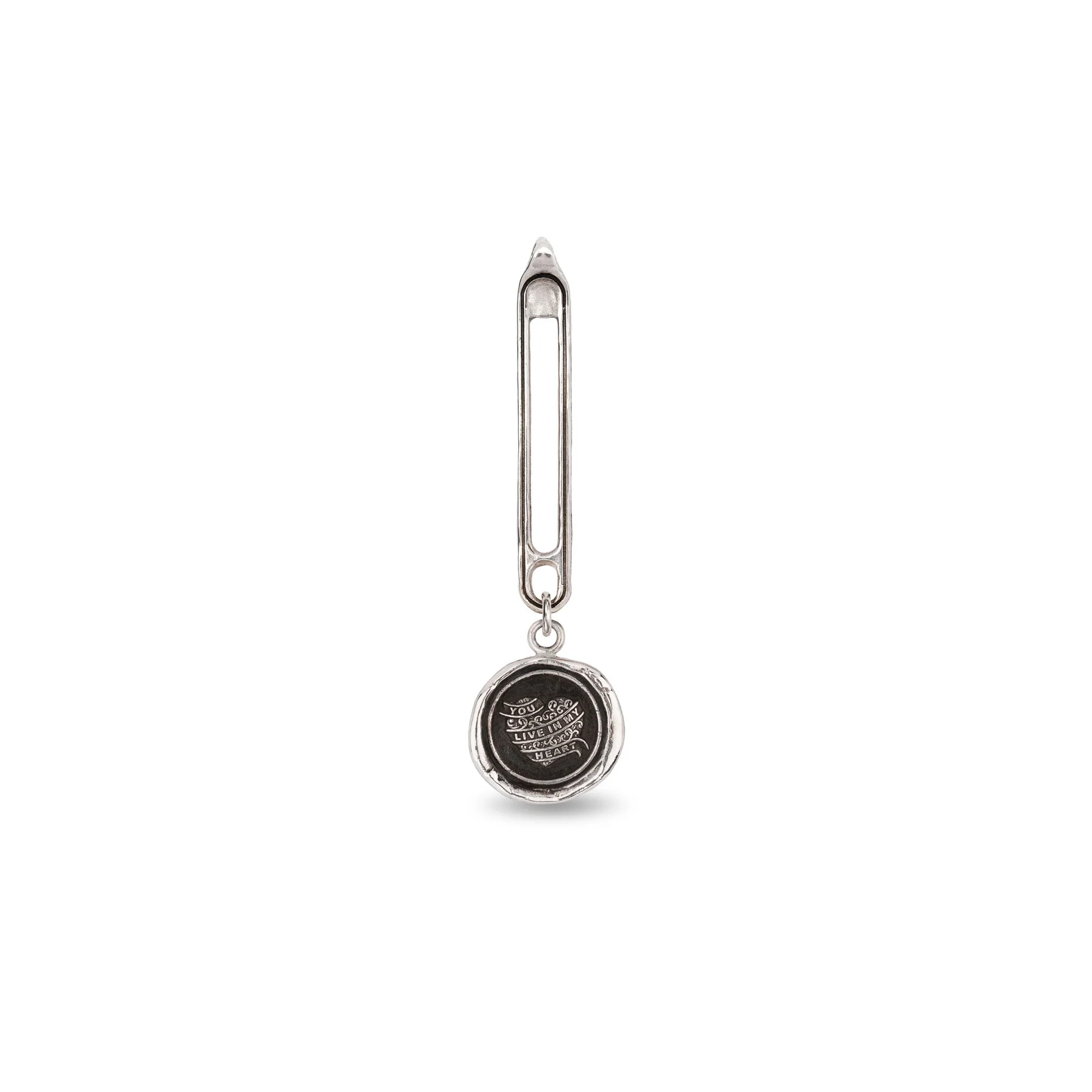 You Live in My Heart Hard Link Drop Talisman | Magpie Jewellery