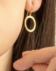 Hammered Open Disc Hook Earrings | Magpie Jewellery