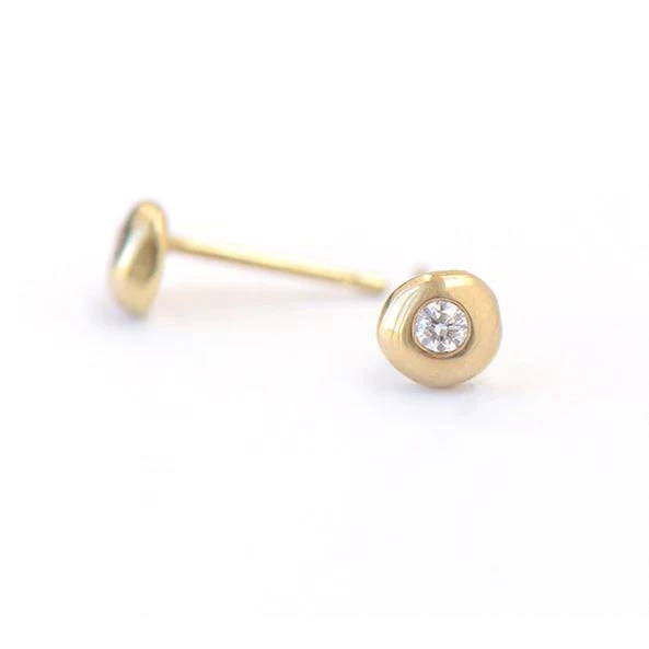 Dot Gold Diamond Earrings | Magpie Jewellery