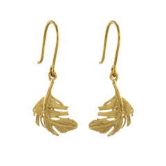 Little Feather Drop Earrings | Magpie Jewellery