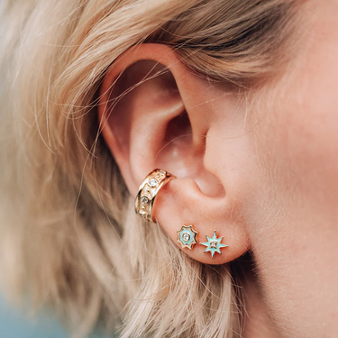 Jac+Jo Icon Enamel Starburst Studs | Magpie Jewellery