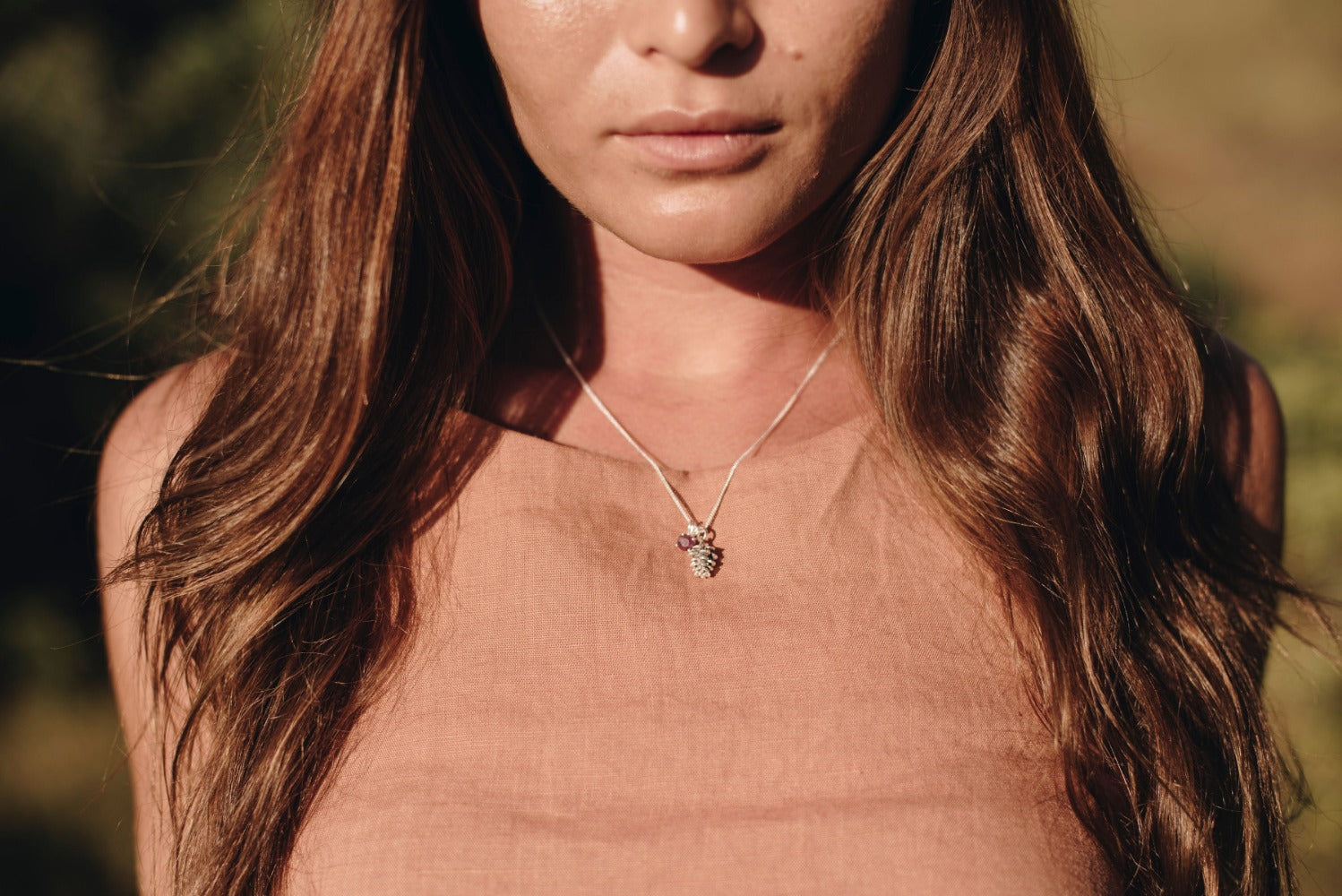 Tiny Pinecone Charm Necklace | Magpie Jewellery