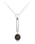 Nightingale Large Paperclip Diamond Set Hard Link Drop Necklace | Magpie Jewellery