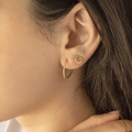 Solid  14k Gold Hammered Open Hoop Earrings | Magpie Jewellery