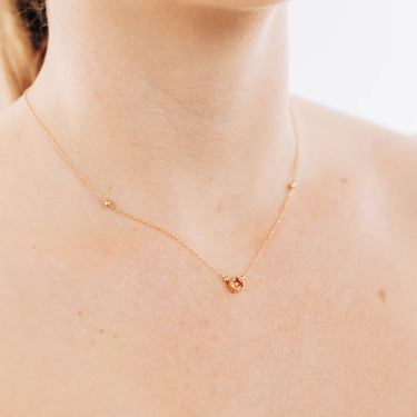 Bonheur Birthstone Necklace - Gold | Magpie Jewellery