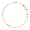 10K Yellow Gold With Enamel Bead and Bar Bracelet | Magpie Jewellery