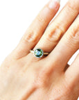 Green Sapphire Organic Solitaire