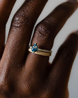 'Edith' Pear Lab grown Diamond Solitaire| Magpie Jewellery