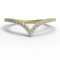 'Mia' Diamond Chevron Band | Magpie Jewellery