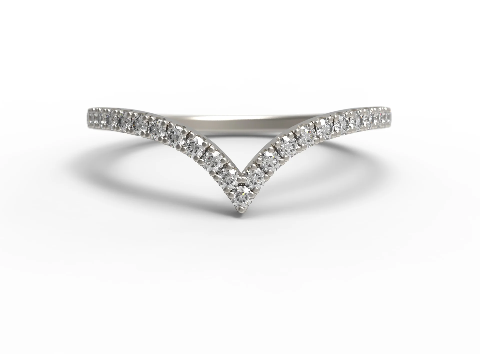 'Mia' Diamond Chevron Band | Magpie Jewellery