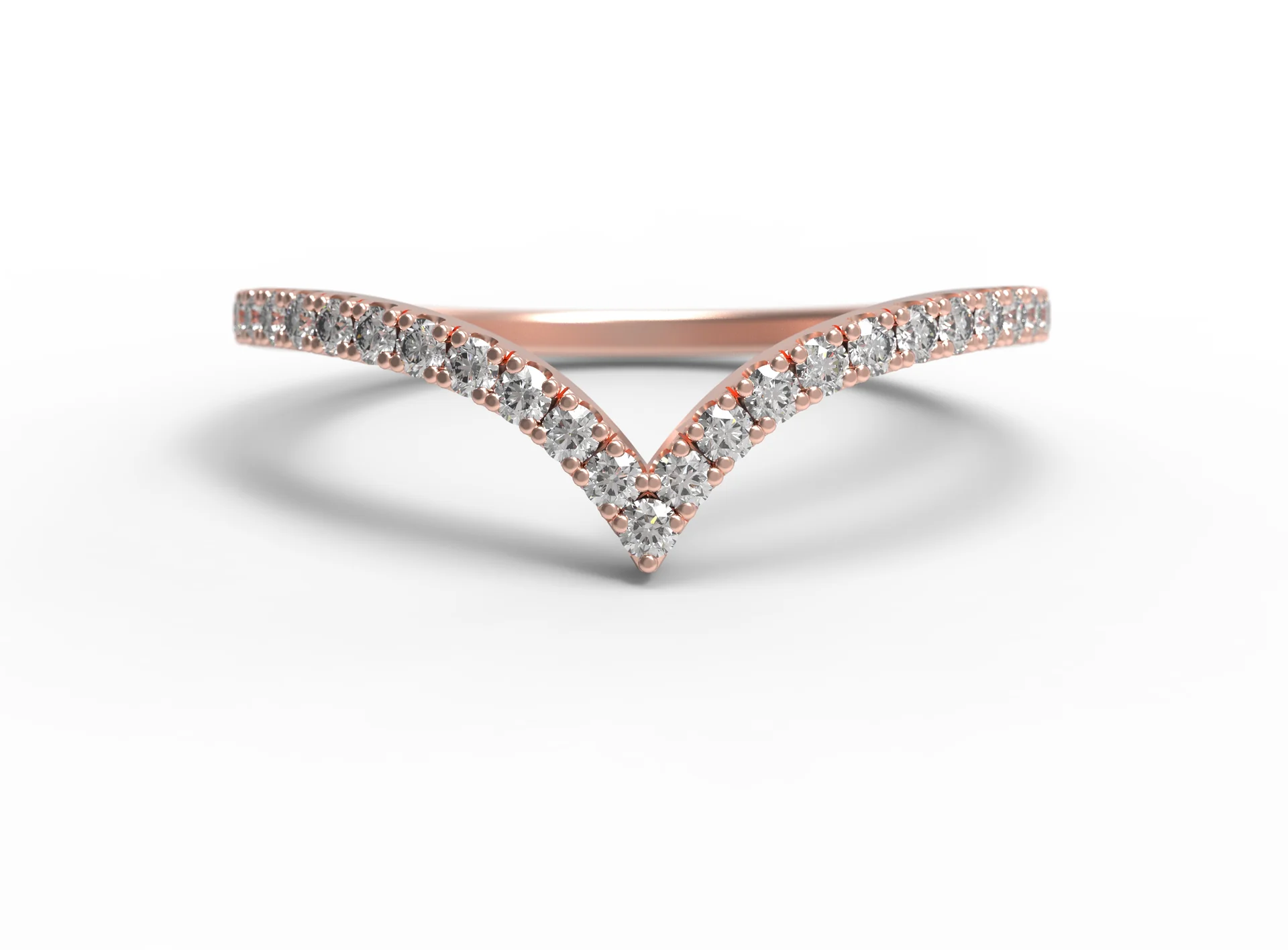 'Mia' Diamond Chevron Band | Magpie Jewellery