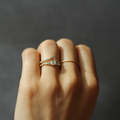 'Mia' Diamond Chevron Band | Magpie Jewellery