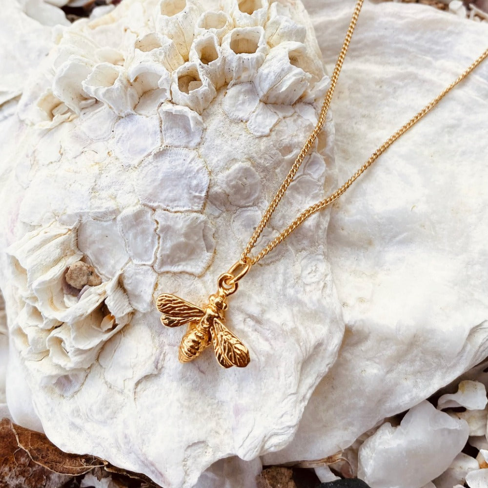 Tiny Bee Charm Necklace | Magpie Jewellery